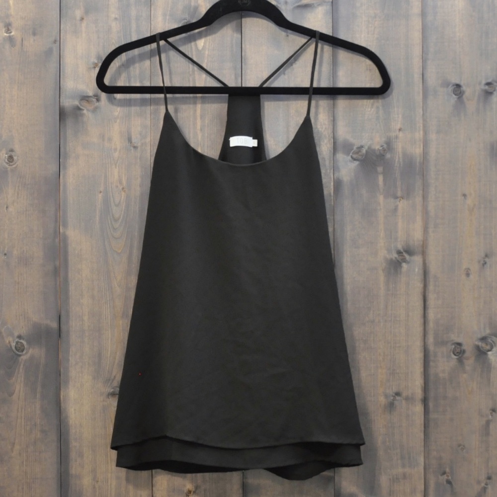 Tobi Black Racerback Flowy Tank Top